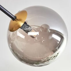 Lampes Dorées-hofstein Plafonnier - Verre 15 cm Chehalis Or, Noir, 8 lumières