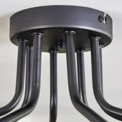 Lampes Dorées-hofstein Plafonnier - Verre 12 cm Chehalis Or, Noir, 8 lumières