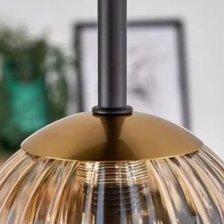 Lampes Dorées-hofstein Plafonnier - Verre 10 cm Chehalis Or, Noir, 5 lumières