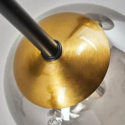 Lampes Dorées-hofstein Plafonnier - Verre 10 cm Chehalis Or, Noir, 6 lumières