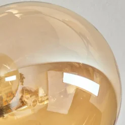 hofstein Plafonnier - Verre 15 cm Chehalis Or, Noir, 6 lumières