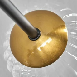 Lampes Dorées-hofstein Plafonnier - Verre 10 cm Chehalis Or, Noir, 6 lumières