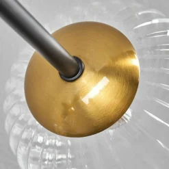 Lampes Dorées-hofstein Plafonnier - Verre 12 cm Chehalis Or, Noir, 6 lumières