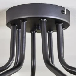 Lampes Dorées-hofstein Plafonnier - Verre 12 cm Chehalis Or, Noir, 8 lumières