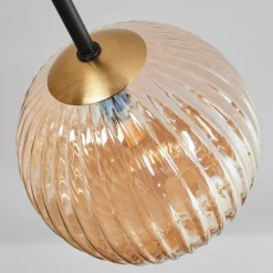 Lampes Dorées-hofstein Plafonnier - Verre 15 cm Chehalis Or, Noir, 8 lumières