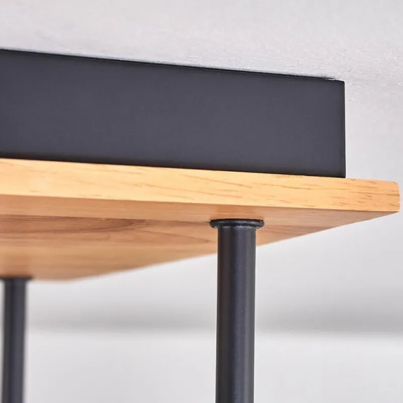 hofstein Plafonnier - Verre 12 cm Chehalis Écru, Noir, 5 lumières