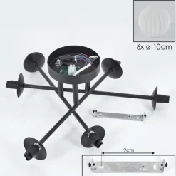 hofstein Plafonnier - Verre 10 cm Chehalis Blanc, 6 lumières