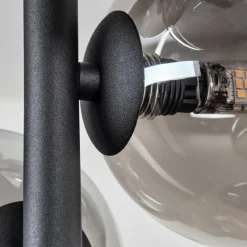 hofstein Plafonnier - Verre 12 cm Chehalis Fumé, 8 lumières