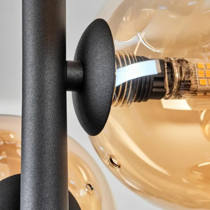 hofstein Plafonnier - Verre 12 cm Chehalis Ambre, 8 lumières