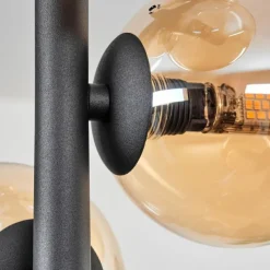 hofstein Plafonnier - Verre 10 cm Chehalis Ambre, 8 lumières