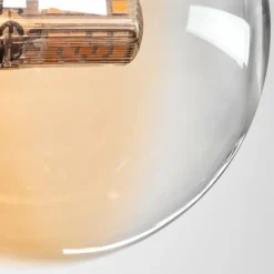 hofstein Plafonnier - Verre 10 cm Chehalis Ambre, Clair, 8 lumières