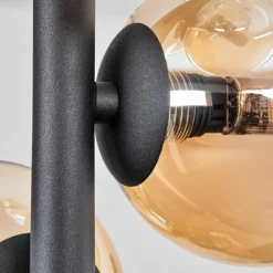 hofstein Plafonnier - Verre 10 cm Chehalis Ambre, Clair, 8 lumières