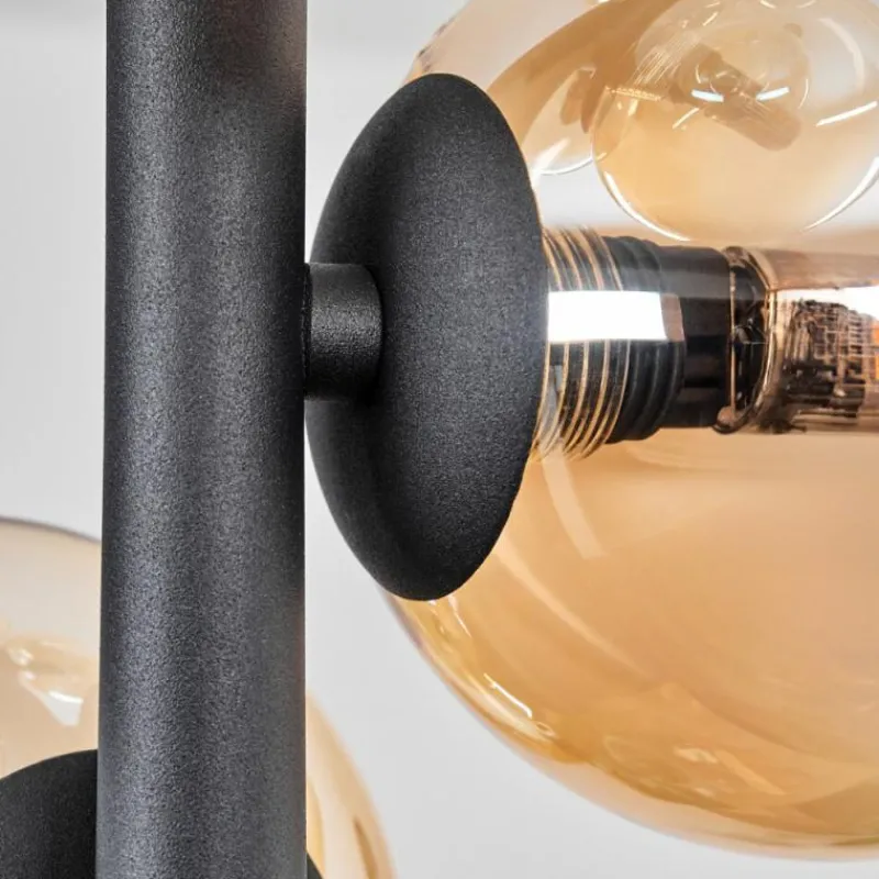 hofstein Plafonnier - Verre 10 cm Chehalis Ambre, Clair, 8 lumières