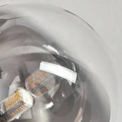 hofstein Plafonnier - Verre 15 cm Chehalis Clair, Fumé, 6 lumières