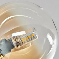 hofstein Plafonnier - Verre 10 cm Chehalis Ambre, Clair, 6 lumières