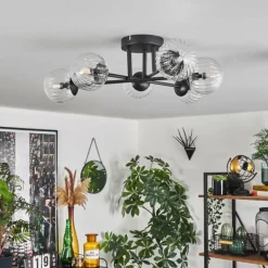 hofstein Plafonnier - Verre 10 cm Chehalis Clair, 6 lumières