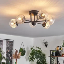 hofstein Plafonnier - Verre 10 cm Chehalis Clair, 6 lumières