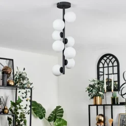 hofstein Plafonnier - Verre 10 cm Chehalis Blanc, 8 lumières