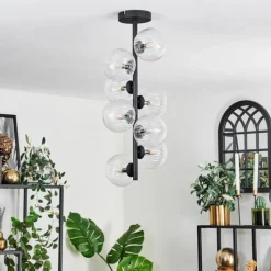 hofstein Plafonnier - Verre 12 cm Chehalis Clair, 8 lumières