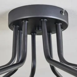 Lampes Dorées-hofstein Plafonnier - Verre 10 cm Chehalis Or, Noir, 8 lumières