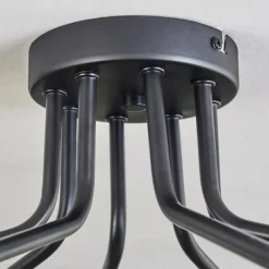 Lampes Dorées-hofstein Plafonnier - Verre 15 cm Chehalis Or, Noir, 8 lumières