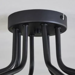 Lampes Art Déco-hofstein Plafonnier - Verre 10 cm Chehalis Or, Noir, 8 lumières