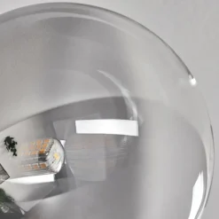 hofstein Plafonnier - Verre 15 cm Chehalis Clair, Fumé, 6 lumières