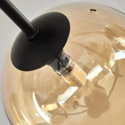 hofstein Plafonnier - Verre 15 cm Chehalis Ambre, 6 lumières