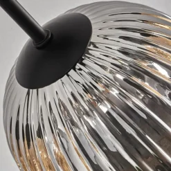 Suspension Verre Fumé-hofstein Plafonnier - Verre 15 cm Chehalis Ambre, Fumé, 6 lumières