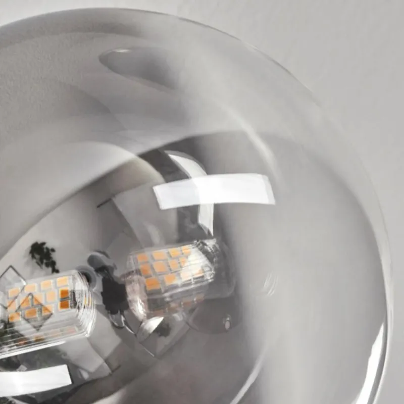 Lampes Art Déco-hofstein Plafonnier - Verre 15 cm Chehalis Or, Noir, 6 lumières