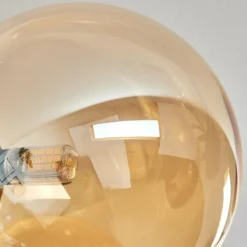 hofstein Plafonnier - Verre 15 cm Chehalis Or, Noir, 6 lumières