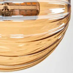 hofstein Plafonnier - Verre 10 cm Chehalis Ambre, 8 lumières