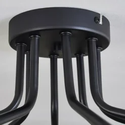 hofstein Plafonnier - Verre 10 cm Chehalis Or, Noir, 8 lumières