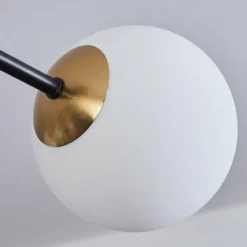 hofstein Plafonnier - Verre 12 cm Chehalis Or, Noir, 8 lumières