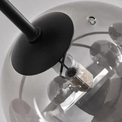 hofstein Plafonnier - Verre 15 cm Chehalis Fumé, 6 lumières