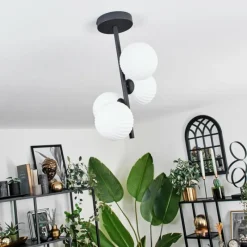 hofstein Plafonnier - Verre 12 cm Chehalis Blanc, 4 lumières