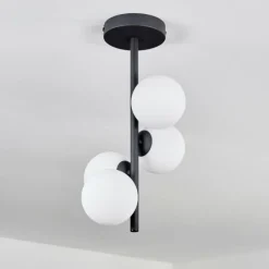 hofstein Plafonnier - Verre 10 cm Chehalis Blanc, 4 lumières