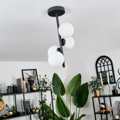 hofstein Plafonnier - Verre 10 cm Chehalis Blanc, 4 lumières