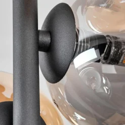 hofstein Plafonnier - Verre 12 cm Chehalis Ambre, Fumé, 4 lumières