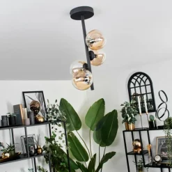 hofstein Plafonnier - Verre 10 cm Chehalis Ambre, Clair, 4 lumières