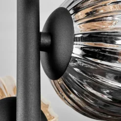 hofstein Plafonnier - Verre 10 cm Chehalis Ambre, Fumé, 4 lumières