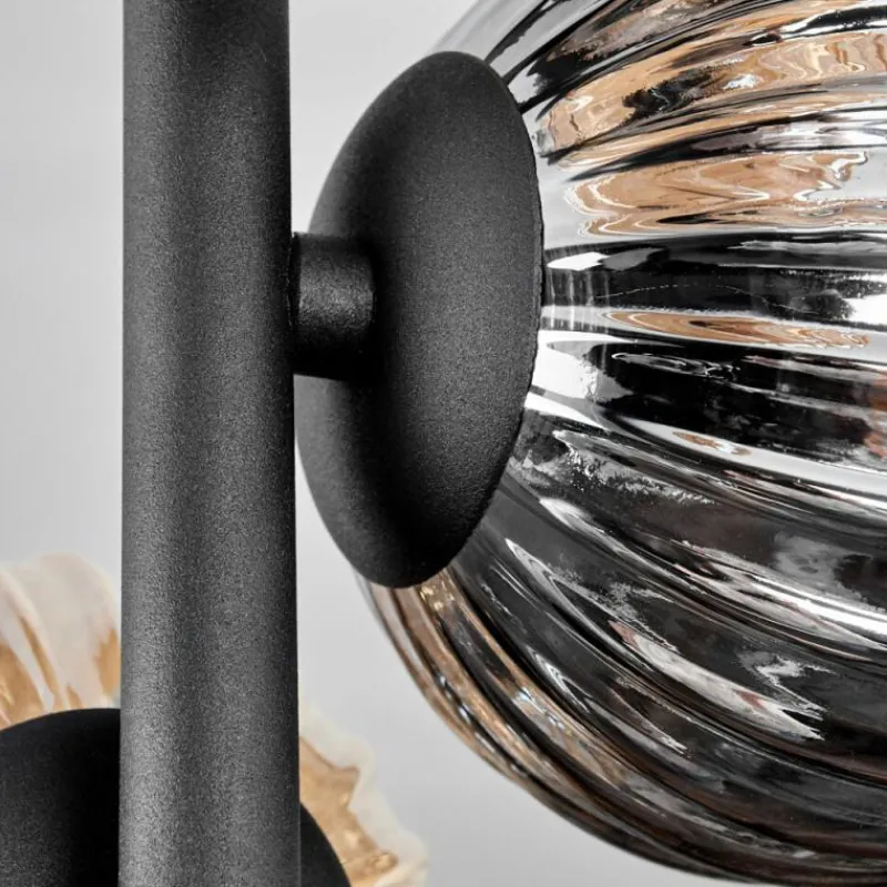 hofstein Plafonnier - Verre 10 cm Chehalis Ambre, Fumé, 4 lumières