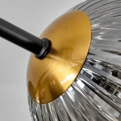 Lampes Dorées-hofstein Plafonnier - Verre 12 cm Chehalis Or, Noir, 8 lumières