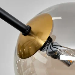 Lampes Dorées-hofstein Plafonnier - Verre 12 cm Chehalis Or, Noir, 8 lumières