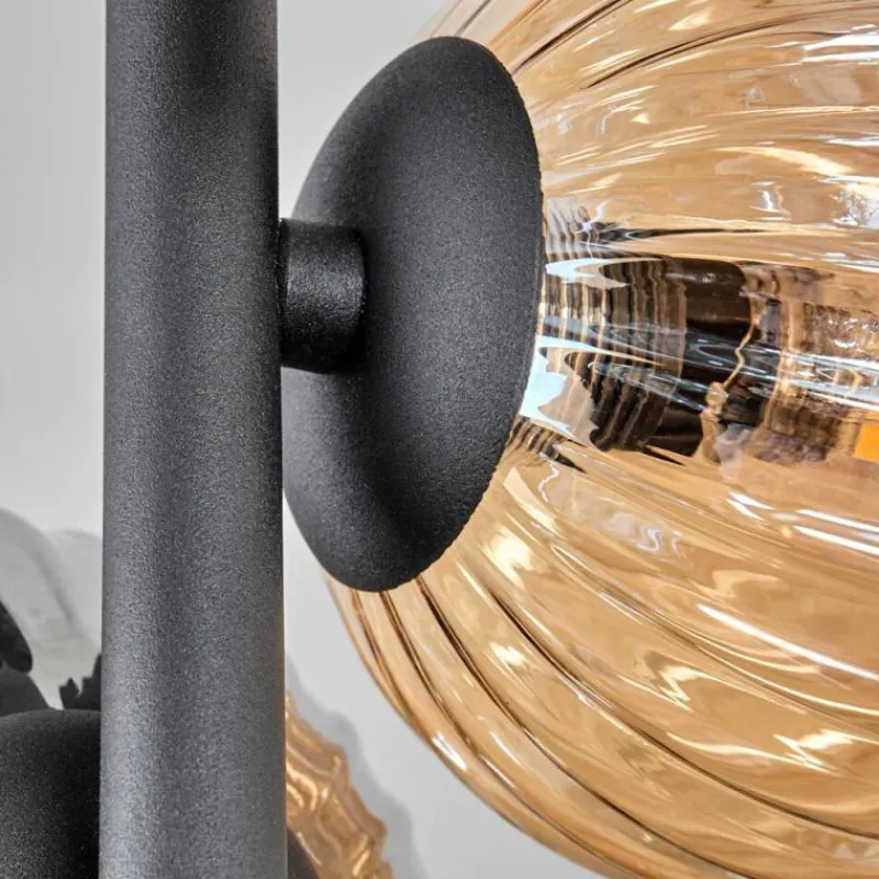 hofstein Plafonnier - Verre 10 cm, 12cm Chehalis Ambre, Fumé, 4 lumières