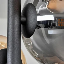 hofstein Plafonnier - Verre 10 cm, 12cm, 15cm Chehalis Ambre, Clair, Fumé, 8 lumières