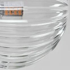 Suspension Verre Fumé-hofstein Plafonnier - Verre 10 cm, 12cm, 15cm Chehalis Ambre, Clair, Fumé, 8 lumières
