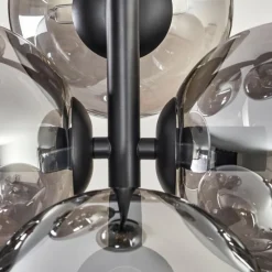 hofstein Plafonnier - Verre 15 cm Gastor Fumé, 8 lumières