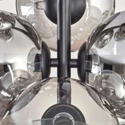 hofstein Plafonnier - Verre 15 cm Gastor Clair, Fumé, 8 lumières