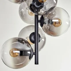 hofstein Plafonnier - Verre 15 cm Gastor Clair, Fumé, 8 lumières